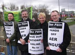 Aer Lingus protest GA and Dessie Ellis
