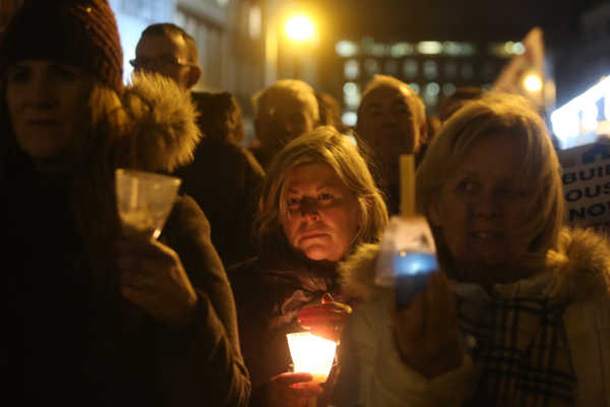 Criona Ni Dhalaigh at Homeless event