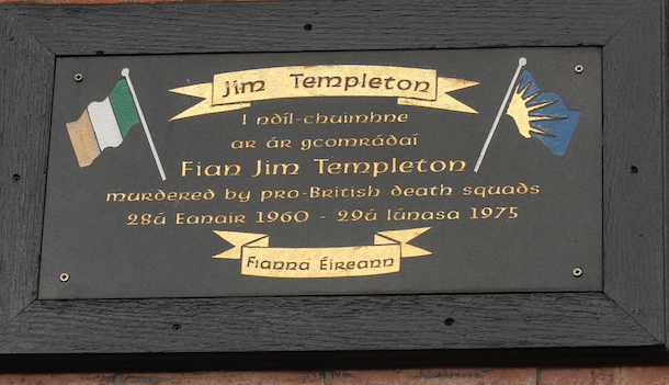 Jim Templeton 2015 plaque