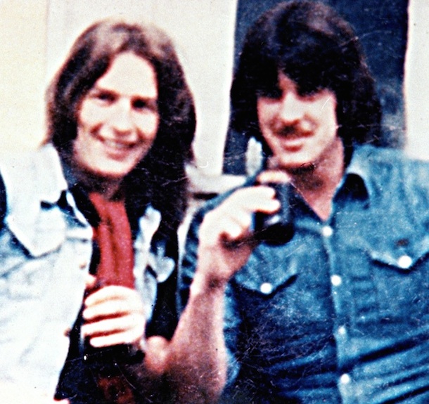 ● Kieran Doherty enjoying his short period of freedom with his friend and comrade, John ‘Pickles’ Pickering, who later joined the hunger strike on 7 September1981