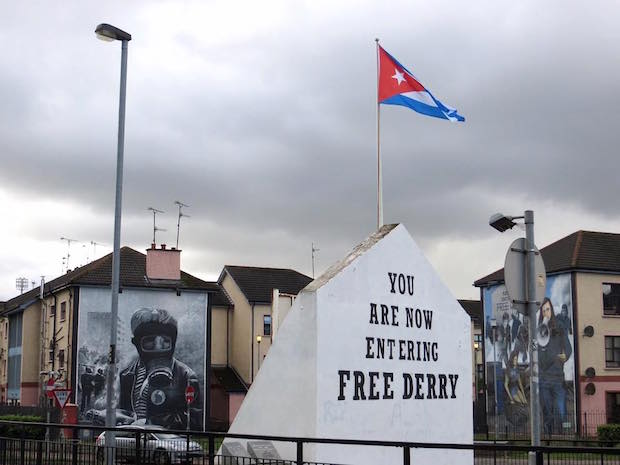 Castro RIP – Free Derry Wall
