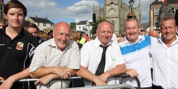 Phonsie McErlean – Naoise Ó Faoláin, Eoghan ‘Gino’ McCormack, Phonsie, ‘Sleepy’ Devine and Ian Milne at the National Hunger Strike Rally in Monaghan in 2013