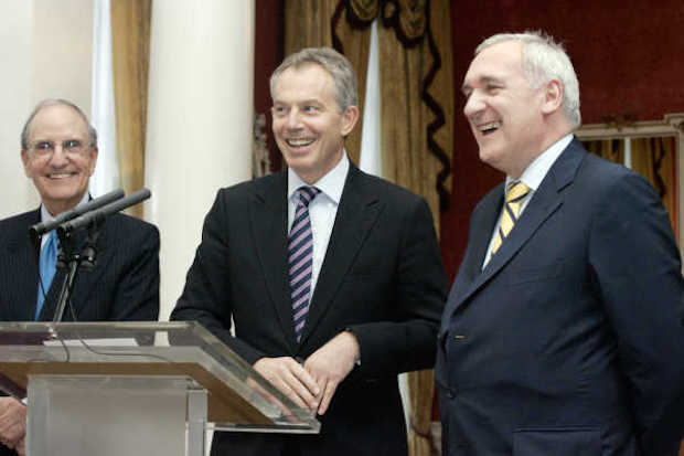 US Senator George Mitchell, Tony Blair and Fianna Fáil leader and Taoiseach Bertie Ahern – accepted that meetings with the IRA were crucial to Peace Process