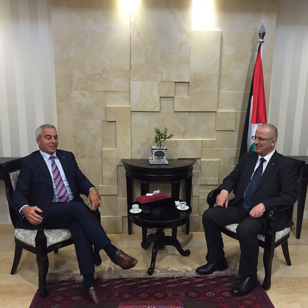 Palestine 2016 – Pat Sheehan with Palestine PM