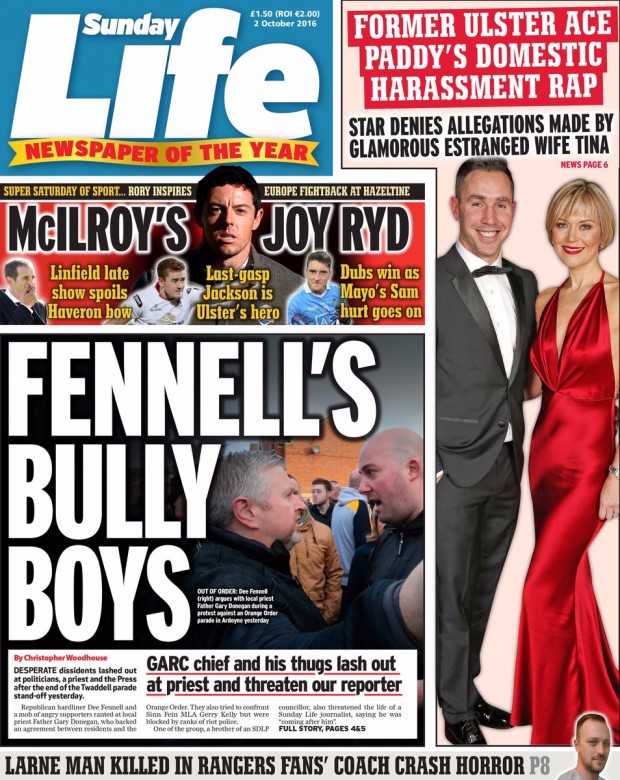 Sunday Life re Ardoyne 1 Oct 2016