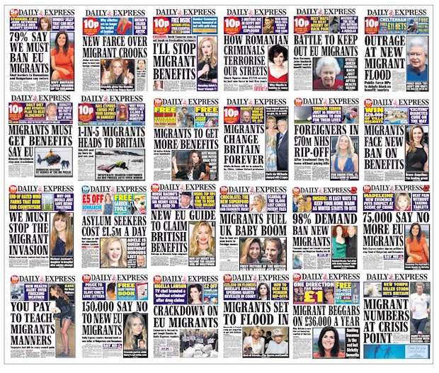 Daily Express Hate Migrants