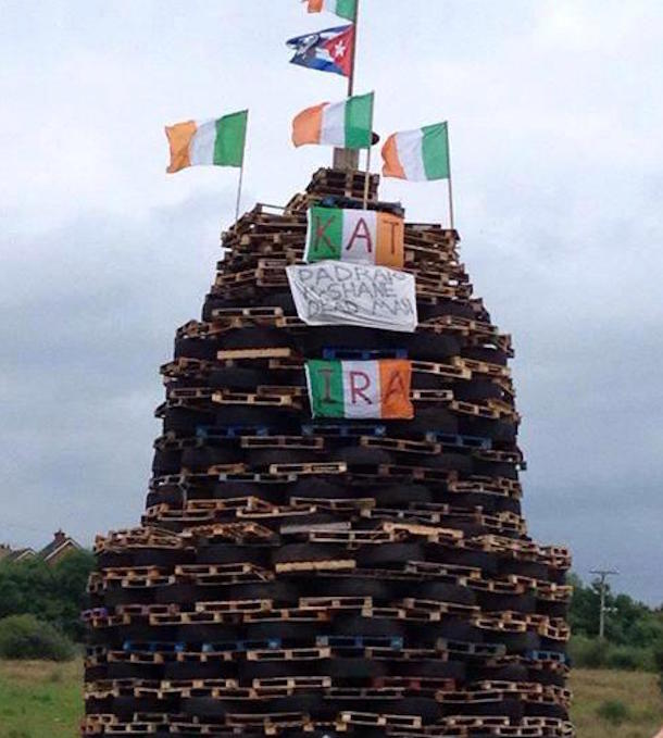 Dervock bonfire 2015
