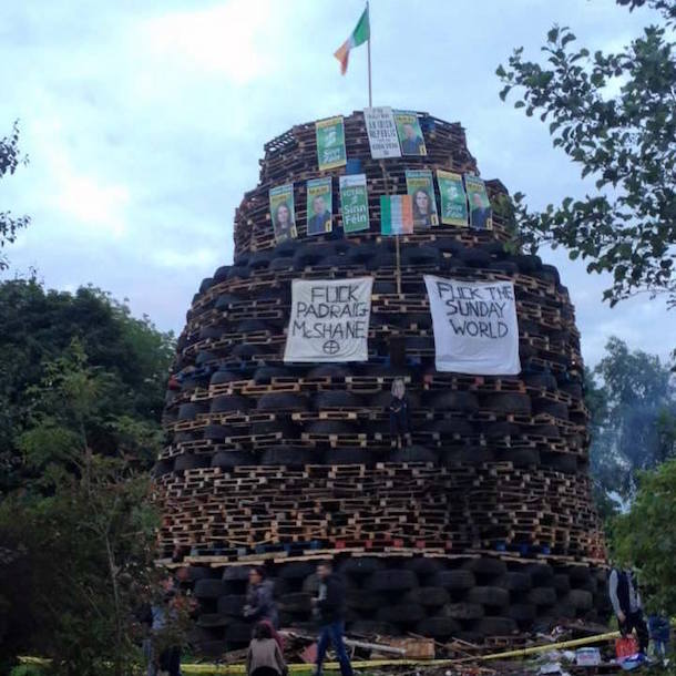 Dervock bonfire 2016