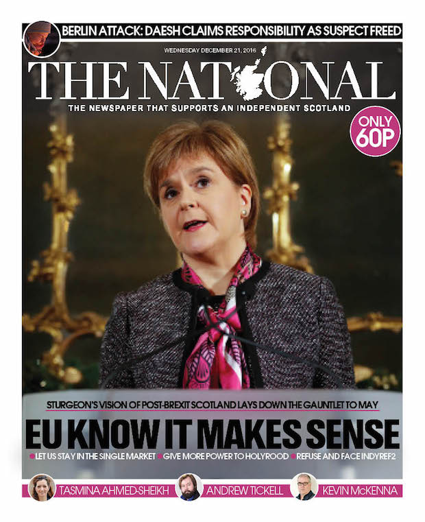National – Dec 2016 Scot Govt Brexit plan