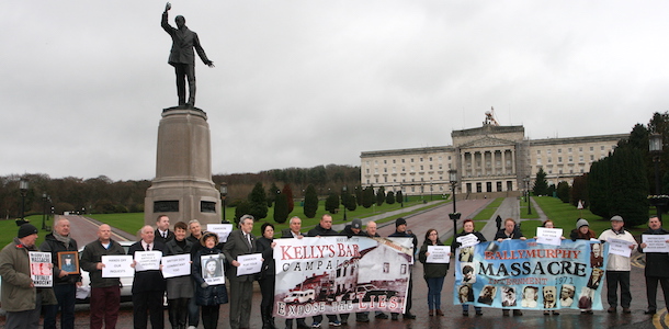 Kelly's Bar protest at Stormont