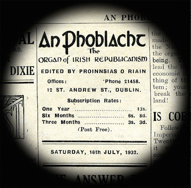 1932 An Phoblacht Frank Ryan Editor
