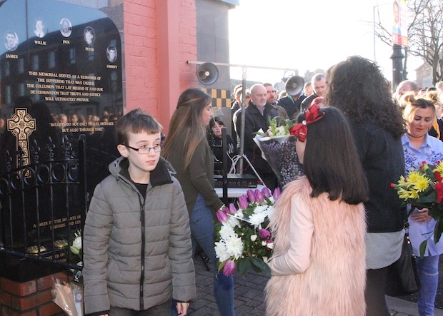 2017 Seán Graham Massacre floral tributes
