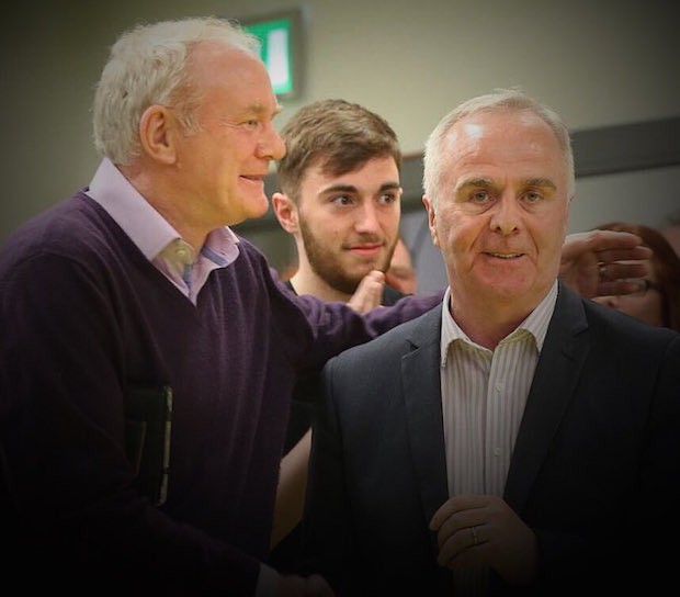 Martin McGuinness with Raymond McCartney
