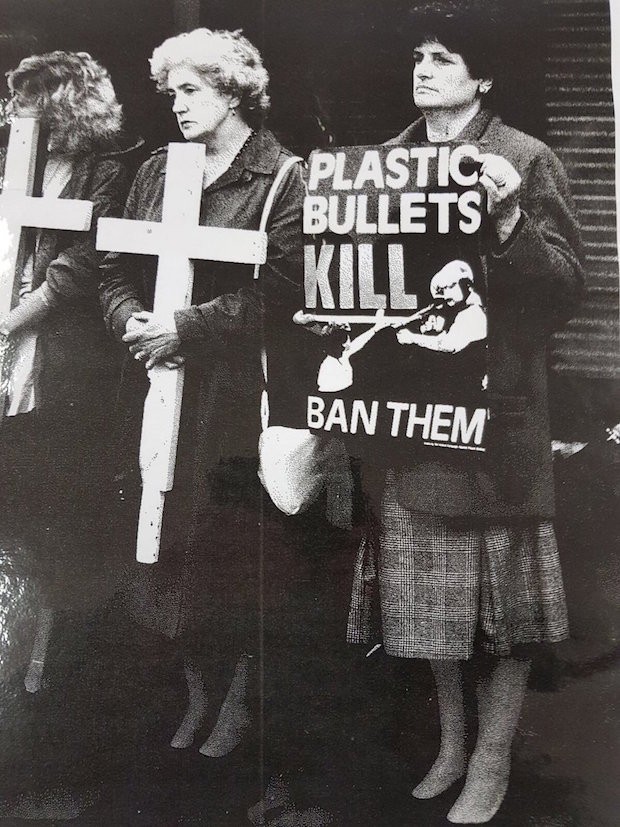 Plastic bullets protest