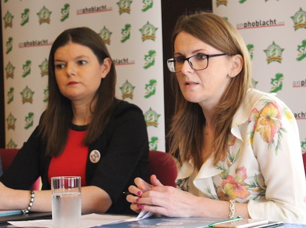 2017 Kathleen Funchion TD and Caoimhe Archibald MLA at the launch