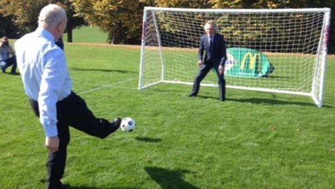Martin with Pat Jennings
