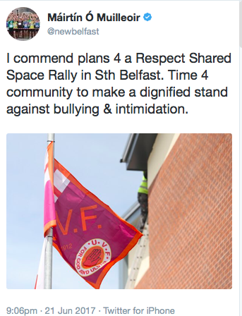 UVF flags June 2017 tweet by MOM