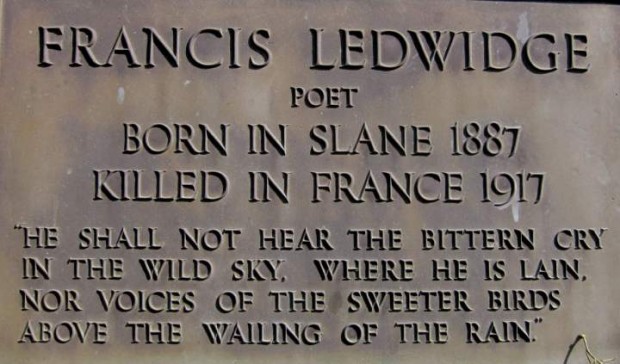 Francis Ledwidge plaque