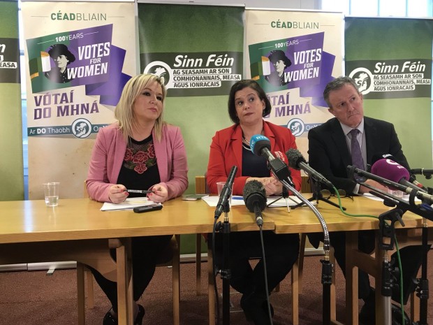 Sinn Féin leaders at Stormont