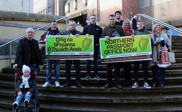 Councillors gathering signatures in Derry.