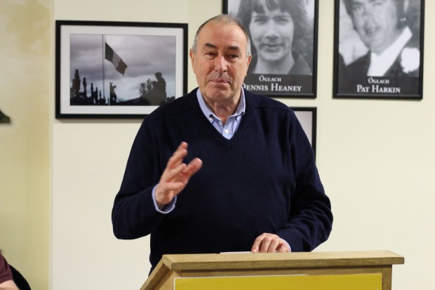 Mitchel McLaughlin addressing the Derry Sinn Féin AGM.