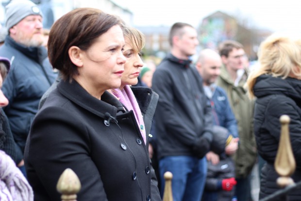 Sinn Féin President-elect Mary Lou McDonald and Martina Anderson at the annual Bloody Sunday memorial service.
