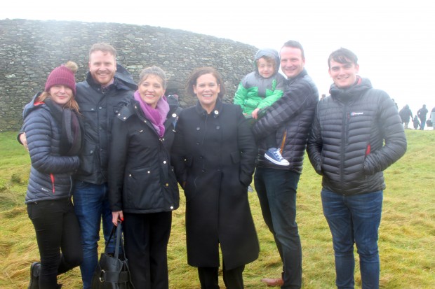 Mary Lou McDonald joined the McGuinness family for the launch of the walk.