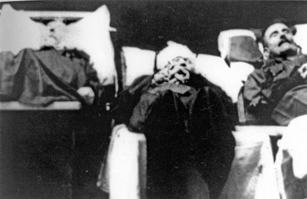 The bodies of some of the civilians killed by the RIC in Belfast in the 1920s