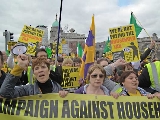 demonstration in oppsoition to the Household Charge