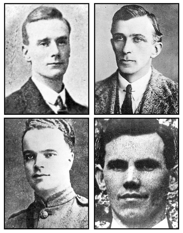 The Four Martyrs: Liam Mellows, Rory O’Connor, Joe McKelvey and Richard Barrett