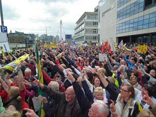 demonstration in oppsoition to the Household Charge