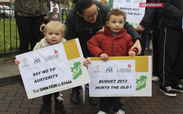 Protest against Jan O'Sullivan