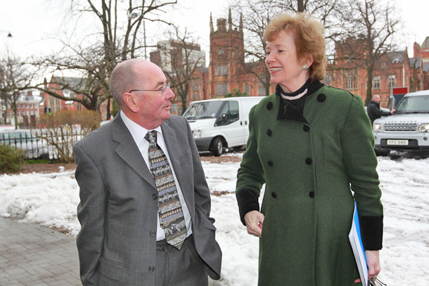 Vinny McCormack and Mary Robinson