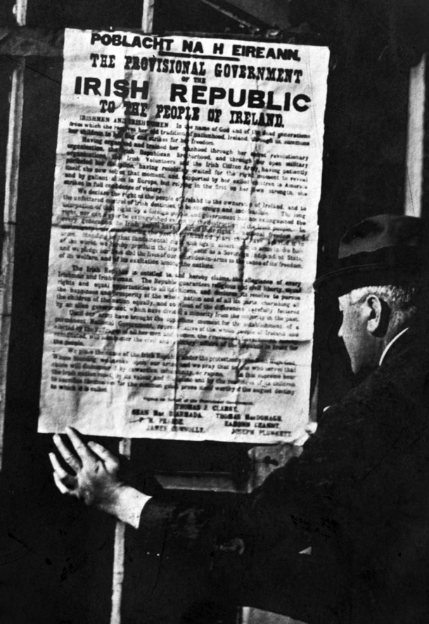 1916 proclamation on wall