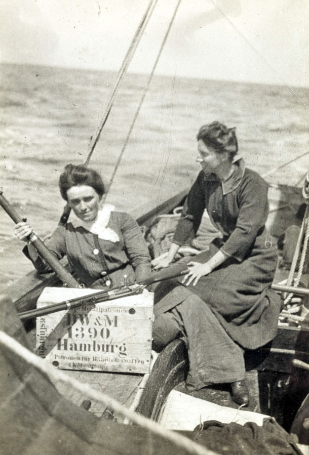 Molly Childers and Mary Spring Rice aboard the Asgard