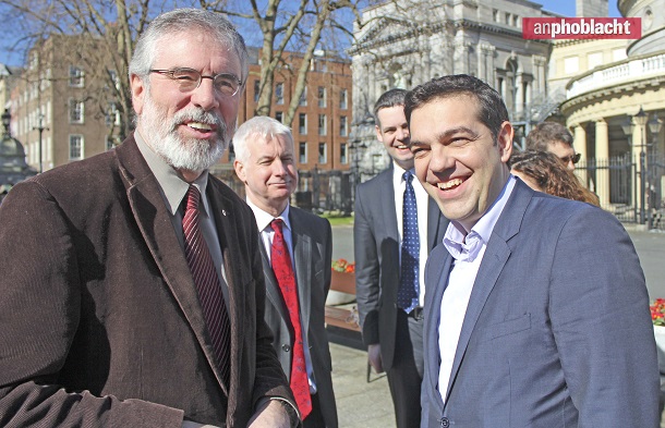 Alexis Tsipras and Gerry Adams at LH