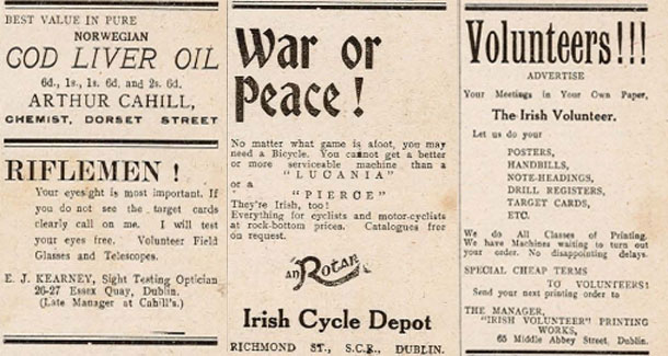 Irish Volunteer issue 1 no 9 adverts