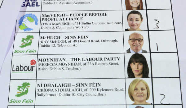 Local election ballot