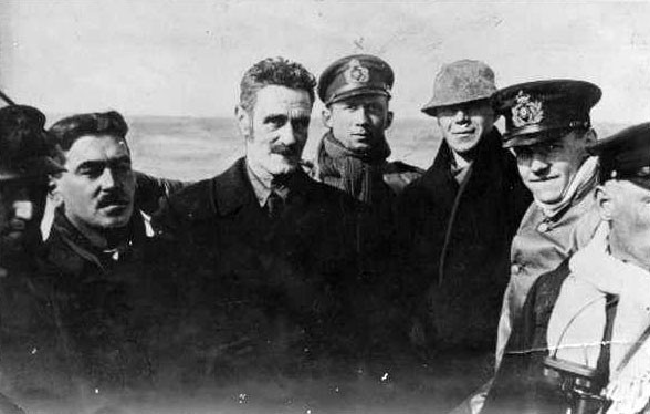 Roger Casement on a German submarine with Robert Monteith in April 1916