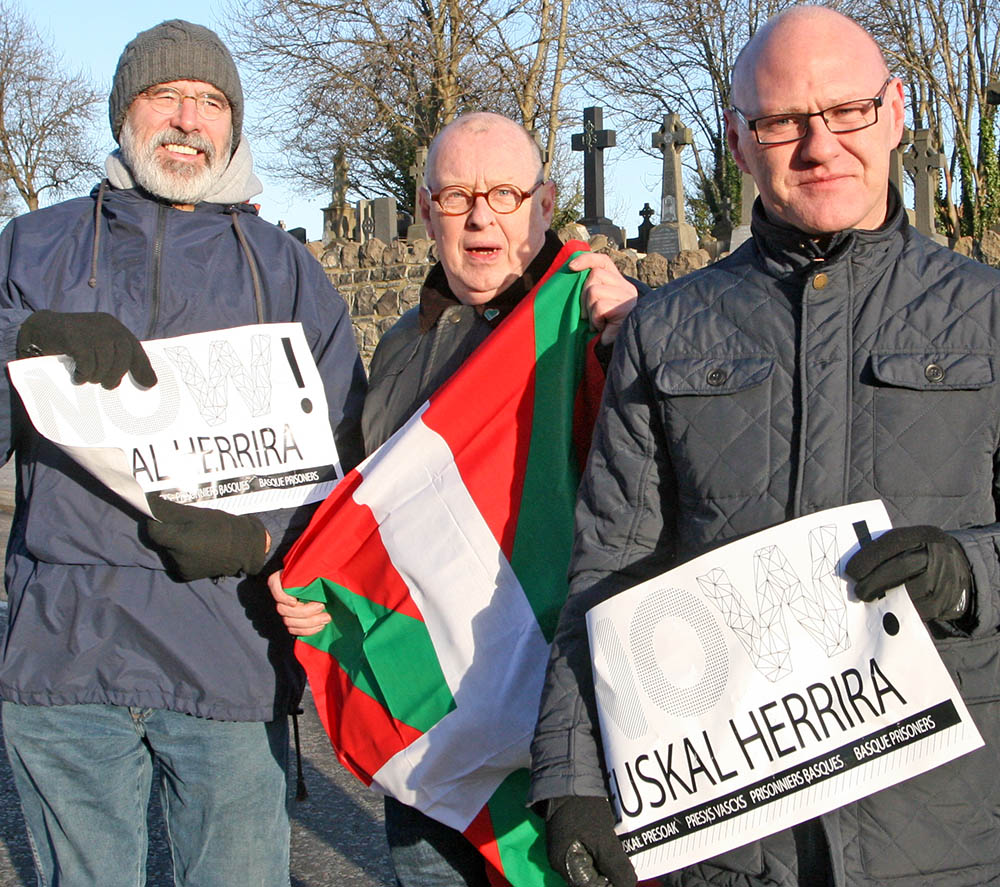 Sinn Féin President Gerry Adams TD with Paul Maskey MP and Joe Austin