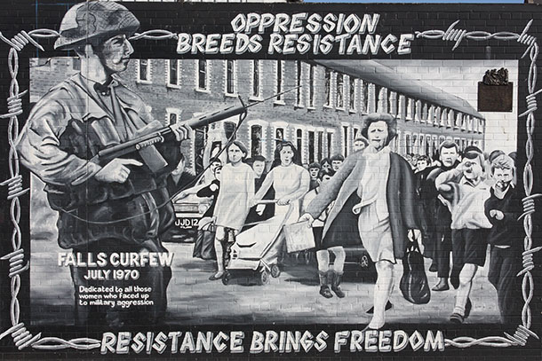 Falls Curfew mural