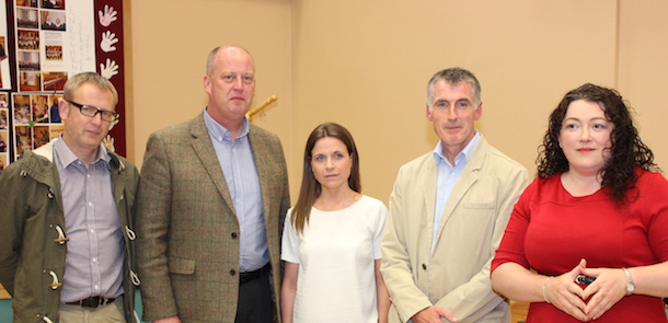 Alan McBride, George Hamilton, Catherine Pollock (Chairperson) Declan Kearney and Patricia McBride