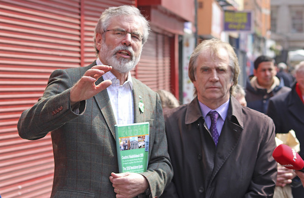 Gerry Adams & James Connolly Heron in Moore Street