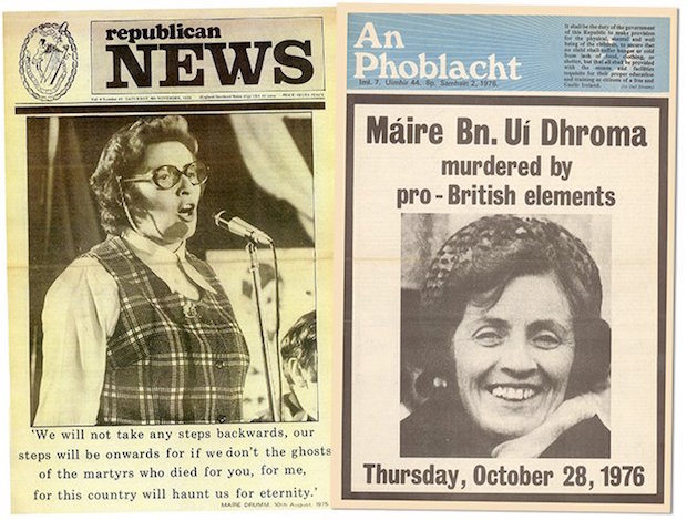 Máire Drumm 40th – AP and Rep News fronts
