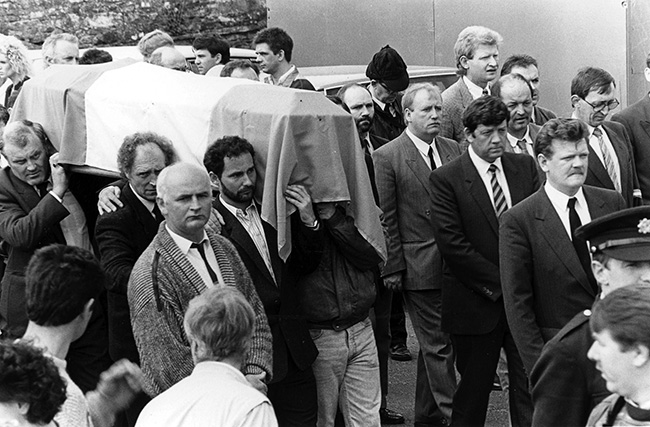 The funeral of Eddie Fullerton