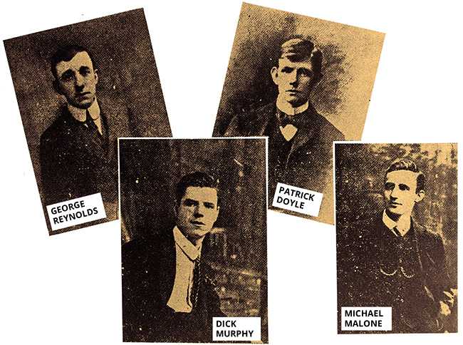 four Volunteers who lost their lives in the battle