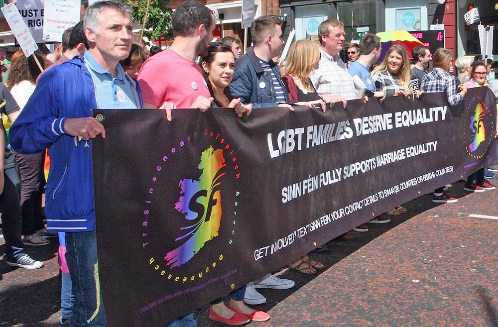 Sinn Féin supporting marriage equality.