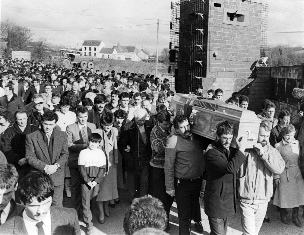 Aiden McAnespie's funeral in 1988.