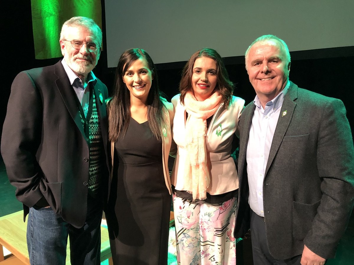 Gerry Adams, Orfhlaith Begley, Elisha McCallion and Raymond McCartney.