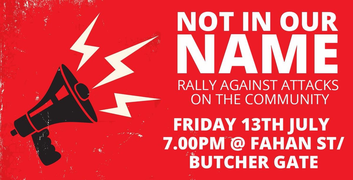 Poster for tonight's rally.